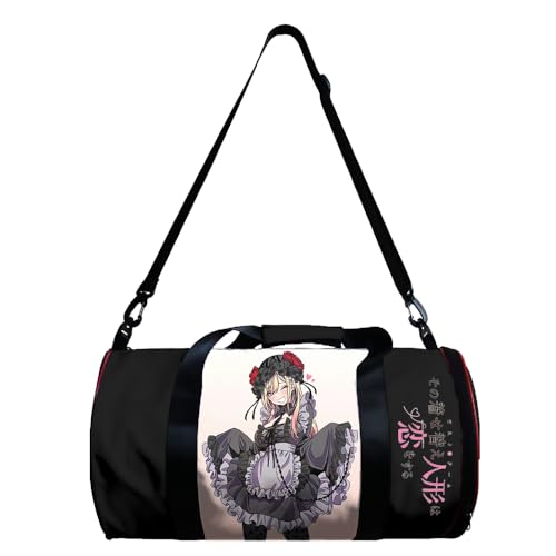 Anime My Dress-Up Darling Sporttasche für Männer und Frauen Turnbeutel, Kitagawa Marin/Shizuku Kuroe Hohes Volumen Cartoon-Muster Crossbody Tasche Yoga Tote Outdoor Casual Bag von Gooyeh