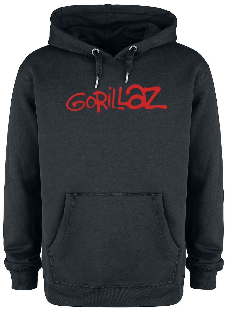 Gorillaz Kapuzenpullover - Amplified Collection - Logo - M bis XL - für Männer - Größe L - schwarz  - Lizenziertes Merchandise! von Gorillaz