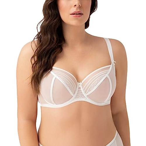 Gorsenia Dame Soft BH Schalen Träger Elegant Spitze Netz Bügel Klassisch K671, Cremefarben,95J von Gorsenia