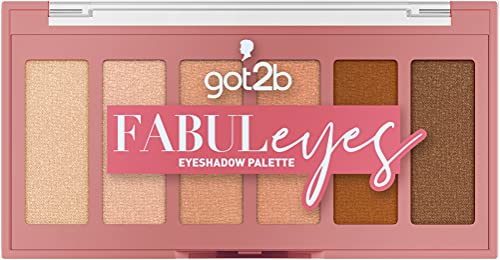 got2b Fabuleyes Lidschatten Palette No Basic B's mit hochpigmentierten Nudetönen, Eyeshadow Palette mit sechs Farben und veganer Formel, 9 g von Got2B