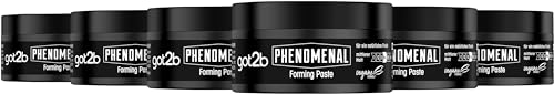 got2b Schwarzkopf Phenomenal Forming Paste Halt 3 (6x 100 ml), Haarwax für Männer verleiht einen phenomenalen Barbershop Style, Styling Gel für starken Halt & natürlichen Glanz von Got2B