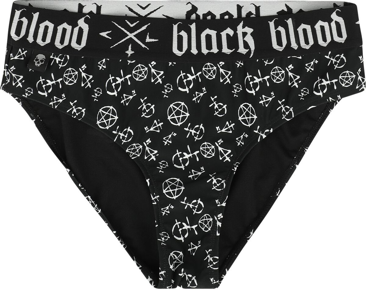 Gothicana by EMP - Gothic Bikini-Unterteil - Bikini Brief with Pentagram - S bis XXL - für Damen - Größe L - schwarz von Gothicana by EMP