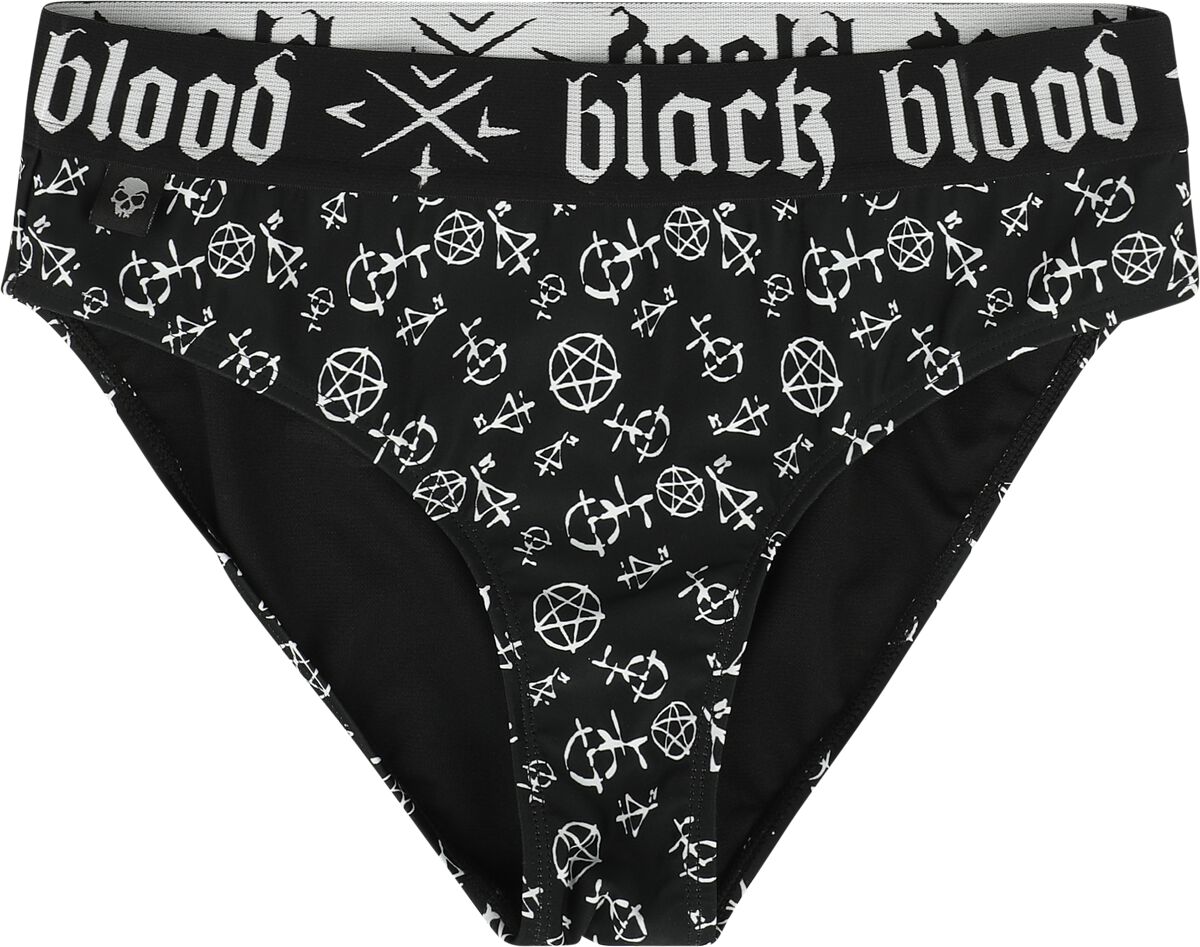 Gothicana by EMP - Gothic Bikini-Unterteil - Bikini Brief with Pentagram - S bis XXL - für Damen - Größe S - schwarz von Gothicana by EMP