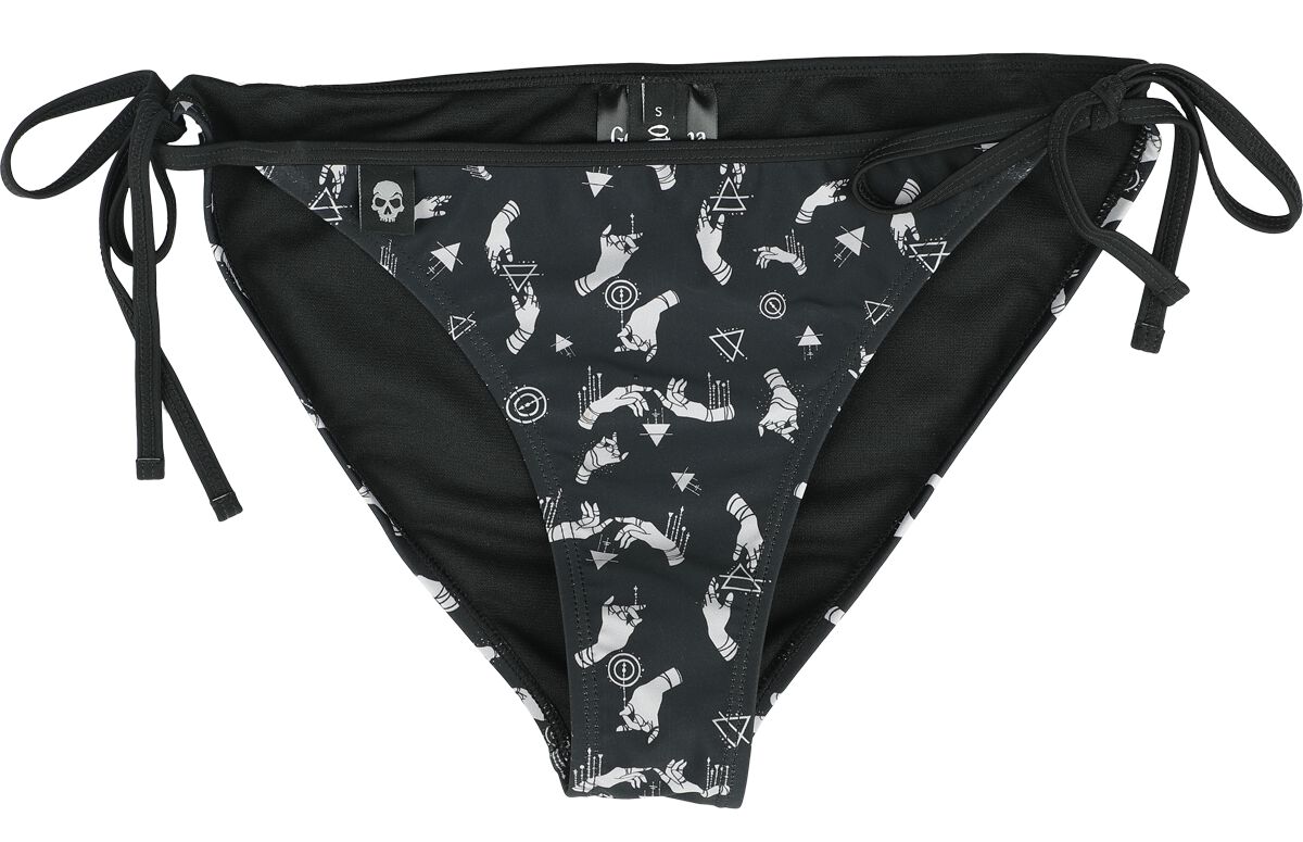 Gothicana by EMP - Gothic Bikini-Unterteil - Bikini Pants with Mystical Print - S bis XXL - für Damen - Größe L - schwarz von Gothicana by EMP