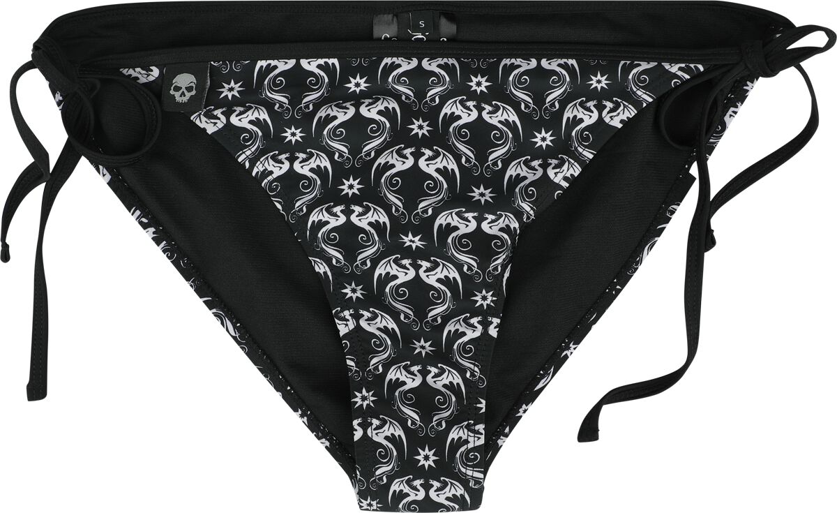 Gothicana by EMP - Gothic Bikini-Unterteil - Gothicana X Anne Stokes - Bikini Brief - S bis XXL - für Damen - Größe L - schwarz von Gothicana by EMP