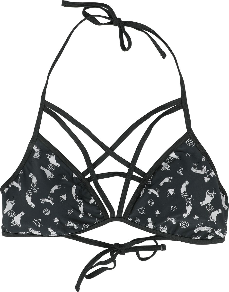 Gothicana by EMP Pentagramm Bikini Top Bikini-Oberteil schwarz in XXL von Gothicana by EMP