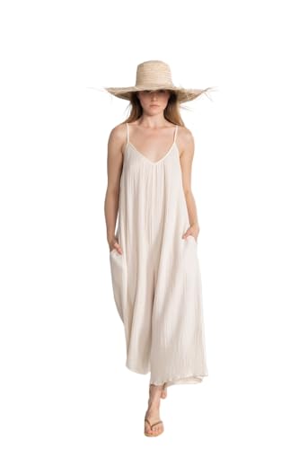 Gottex Beach Life Resort Natürlicher Jumpsuit mit weitem Bein, Badeanzug für Damen, stilvoll, elegant und vielseitig, für den Sommer, Elfenbein, Large/X-Large Gottex Beach Life Resort Natürlicher Jumpsuit mit weitem Bein, Badeanzug für Damen, stilvoll, elegant und vielseitig, für den Sommer, Elfenbein, Large/X-Large von Gottex