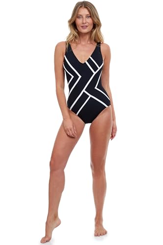 Gottex Damen Women’s Mirage One-Piece Swimsuit Badeanzug, Schwarz/Wh, 18 Gottex Damen Women’s Mirage One-Piece Swimsuit Badeanzug, Schwarz/Wh, 18 von Gottex