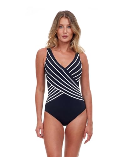 Gottex Women's Piped Surplice One Piece Swimsuit, Embrace Black, 44 Gottex Women's Piped Surplice One Piece Swimsuit, Embrace Black, 44 von Gottex