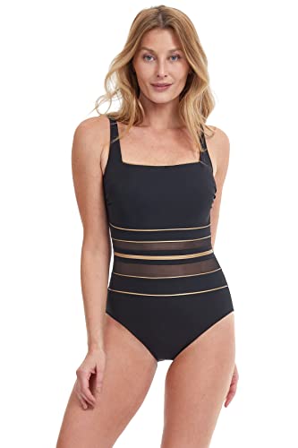 Gottex Women's Standard Onyx Square Neck One Piece, Blk/Gold, 50 Gottex Women's Standard Onyx Square Neck One Piece, Blk/Gold, 50 von Gottex