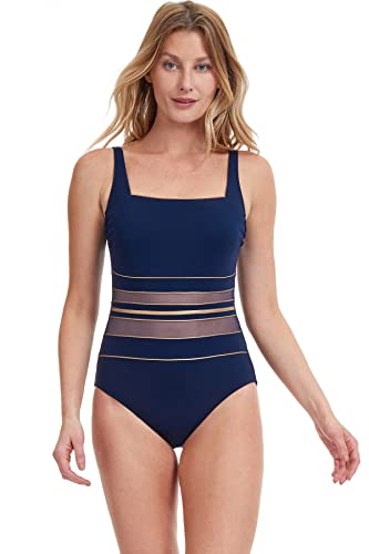 Gottex Women's Standard Onyx Square Neck One Piece, Navy/Gold, 42 Gottex Women's Standard Onyx Square Neck One Piece, Navy/Gold, 42 von Gottex