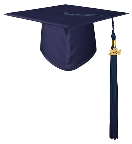 GraduatePro Doktorhut 2024 Abschluss Hut Bachelor Master Uni Akademiker Schuluniformen Studentenhut Studienabschluss Kappe Hüte Bachelor Hut Marineblau von GraduatePro