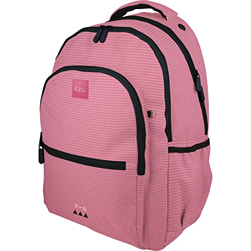 Grafoplás 37503253 Schulrucksack, Kuru, Rosa, 33 x 46 x 22,5 cm, anpassbar an den Kinderwagen, Rosa, 33x46x22,5cm, Schulrucksack mit 3 Fächern, anpassbar an den Kinderwagen von Grafoplás