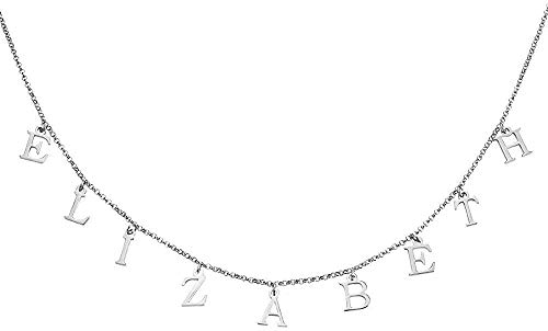 Grancey 26 Buchstaben Alphabet Namenskette A bis Z Personalisierte Name Choker Halskette mit Initialen 925 Sterling Silver/Rose Gold/Vergoldet von Grancey