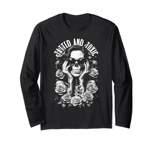 Tatted And Toxic Gothic Tattooed Skelett Girl Roses Ink Langarmshirt Tatted And Toxic Gothic Tattooed Skelett Girl Roses Ink Langarmshirt von Grandio Design Tattooed Inked Tattoo Artist Gifts