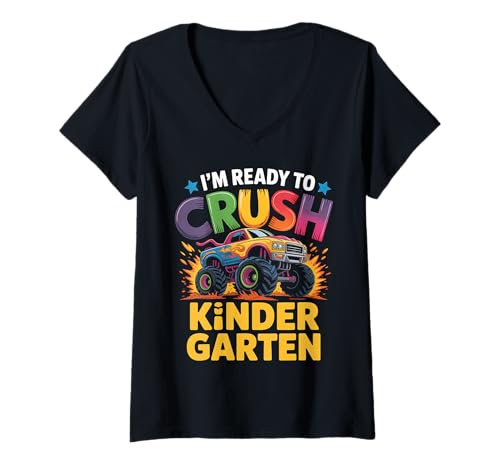 Damen Ready Crush Kinderwagen für den ersten Tag T-Shirt mit V-Ausschnitt Damen Ready Crush Kinderwagen für den ersten Tag T-Shirt mit V-Ausschnitt von Graphic 365