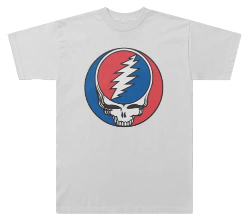 Grateful Dead Excl Classic Red & Blue SYF Logo T-Shirt, Weiß, XXX-Large von Grateful Dead