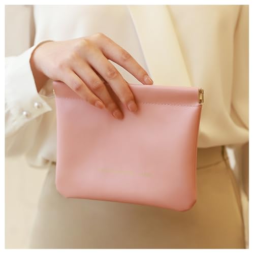 GreatRise 2 Stück Mini PU-Kosmetiktasche Make up Tasche Tragbare Schminktasche Selbstschließende Aufbewahrung, ohne Reißverschluss für Damenbinden Kosmetik Kopfhörer Gläser Organizer-Rosa GreatRise 2 Stück Mini PU-Kosmetiktasche Make up Tasche Tragbare Schminktasche Selbstschließende Aufbewahrung, ohne Reißverschluss für Damenbinden Kosmetik Kopfhörer Gläser Organizer-Rosa von GreatRise