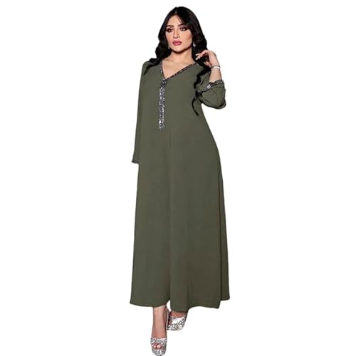 Greatfool Kaftan Damen lang - Traditioneller Damen-Djellaba im Stil eines marokkanischen Kaftans oder eines Kabylenkleids, der als Damen-Abaya oder - L von Greatfool