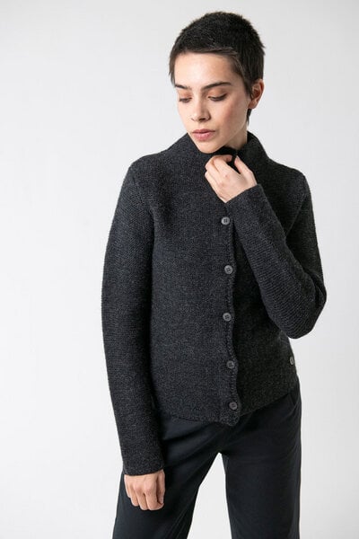 Grenz/gang Damen Strickjacke ELLY aus Schurwolle (kbT) - uni von Grenz/gang