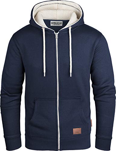 Grin&Bear Herren Kapuzenjacke Navy, XXL, GEC491 von Grin&Bear