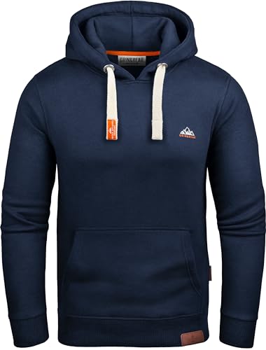 Grin&Bear Herren Kapuzenpullover Navy, M, GEC023 von Grin&Bear