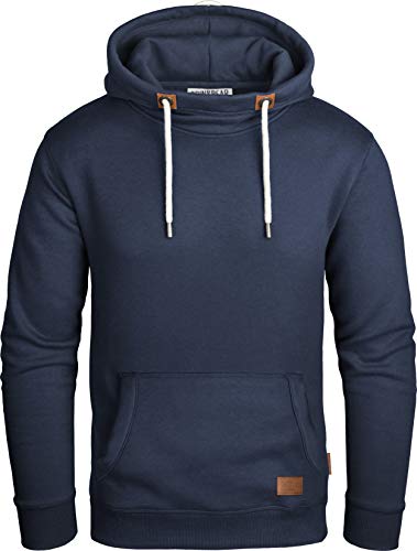 Grin&Bear Herren Kapuzenpullover Kapuzenjacke Hoodie mit hoch abschließendem Kragen GEC494 (S, Navy) von Grin&Bear