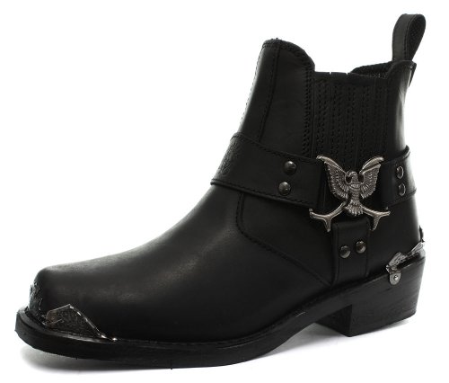 Grinders 2014 Eagle Lo Herren Cowboy Biker Stiefel, Schwarz, Größe 42 von Grinders