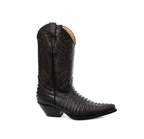 Grinders Carolinas Schwarz Croc Herren Western-Cowboy- Stiefel 45 von Grinders