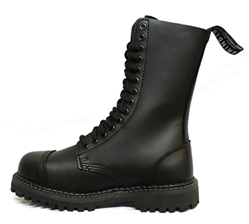 Grinders Herald 2015 Mattlack Schwarz Unisex Sicherheit Stahlkappe Militär Punk Stiefel 36 von Grinders