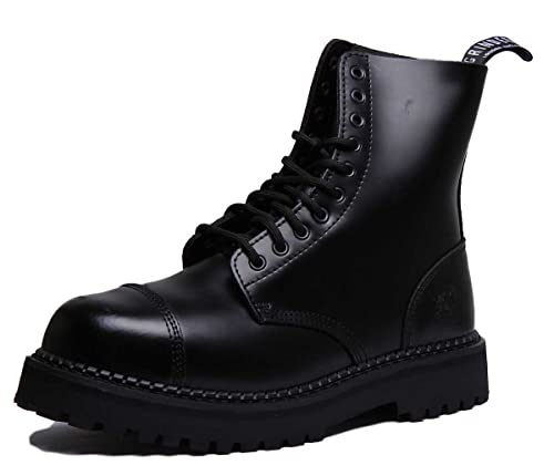 Grinders Herren Bulldog Leder Black Stiefel 45 EU von Grinders