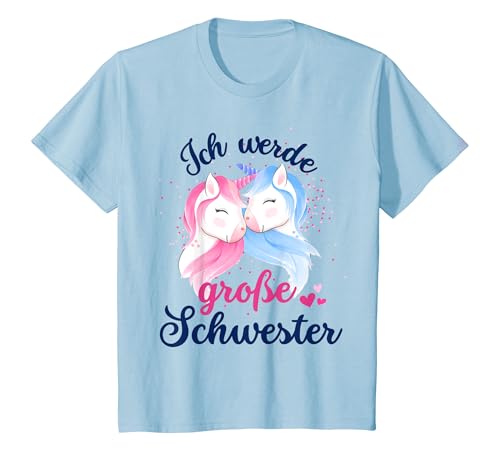 Kinder Ich werde große Schwester 2024 Einhorn Loading Mädchen Süß T-Shirt von Große Schwester 2024 Schwangerschaftsverkündung