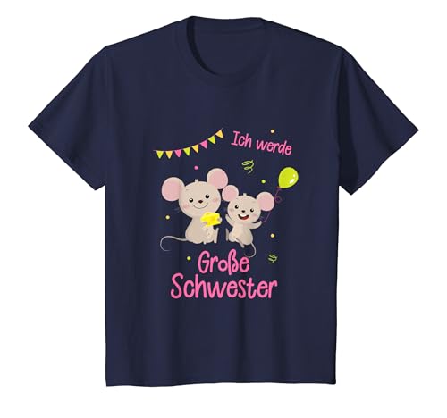 Kinder Ich werde große Schwester 2024 Maus Loading Süß Mädchen T-Shirt von Große Schwester 2024 Schwangerschaftsverkündung