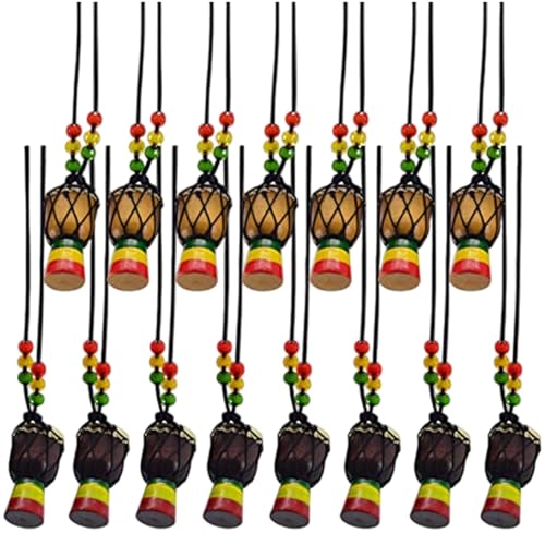 Grtheenumb Kreative Halskette, 15pcs afrikanische Trommeln Halsketten 2x1 Zoll 2 Farbe Holz klassische Mini -Drum Anhänger Kreativ für Kinder Erwachsene Partyzubehör Grtheenumb Kreative Halskette, 15pcs afrikanische Trommeln Halsketten 2x1 Zoll 2 Farbe Holz klassische Mini -Drum Anhänger Kreativ für Kinder Erwachsene Partyzubehör von Grtheenumb