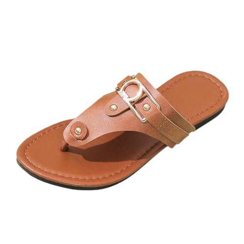 Flip Flops Damen, Sandalen Damen Sommer, Komfort Geteilten Sandaletten Atmungsaktiv Leichtgewichts Strandsandalen Freizeit Fashion Plateausandalen Offene Zehe Tanga Sandalen von Gsheocm