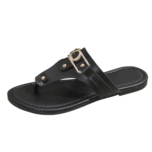 Flip Flops Damen, Sandalen Damen Sommer, Komfort Geteilten Sandaletten Atmungsaktiv Leichtgewichts Strandsandalen Freizeit Fashion Plateausandalen Offene Zehe Tanga Sandalen von Gsheocm