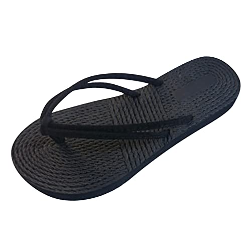 Flipflops Damen, Orthopädische Sandalen Damen, Geteilten Bequem Sandaletten Leichtgewichts Atmungsaktiv Strandsandalen Casual Fashion Flache Sandale Peep Toe Tanga Sandalen von Gsheocm