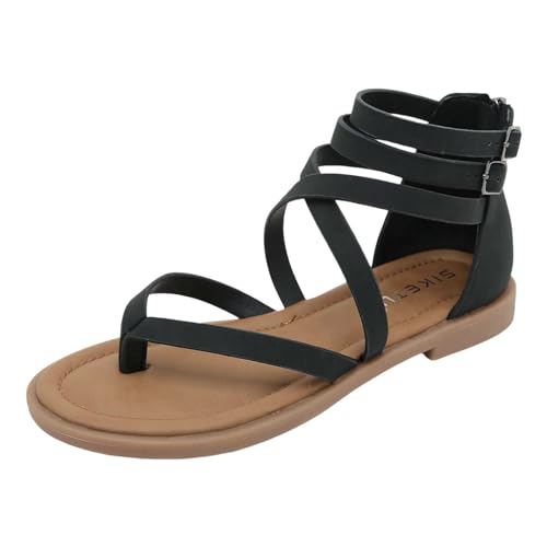 Flipflops Damen, Sandalen Damen, Geteilten Bequem Sandaletten Leichtgewichts Atmungsaktiv Strandsandalen Freizeit Fashion Plateausandalen Peep Toe Tanga Sandalen von Gsheocm