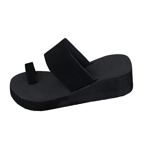 Flipflops Damen, Sandalen Damen Sommer, Geteilten Bequem Sandaletten Leichtgewichts Atmungsaktiv Strandsandalen Freizeit Fashion Plateausandalen Peep Toe Tanga Sandalen von Gsheocm