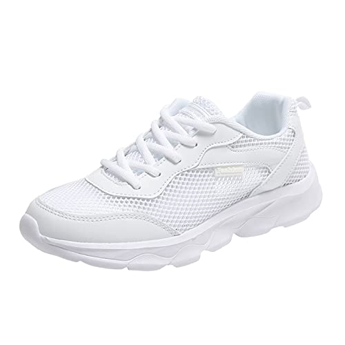 Gsheocm Sneaker Weiss Herren Herren Turnschuhe Mode Neues Muster Saison Leichte Sportschuhe rutschfeste Flachboden Bequeme Schnürschuhe Schlüpfen Schuhe von Gsheocm