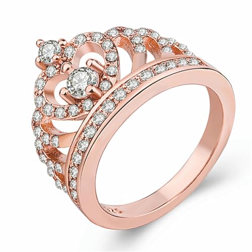 Gu Feng Kreativer Schmuck Mode Roségold Krone Zirkonia Ring von Gu Feng