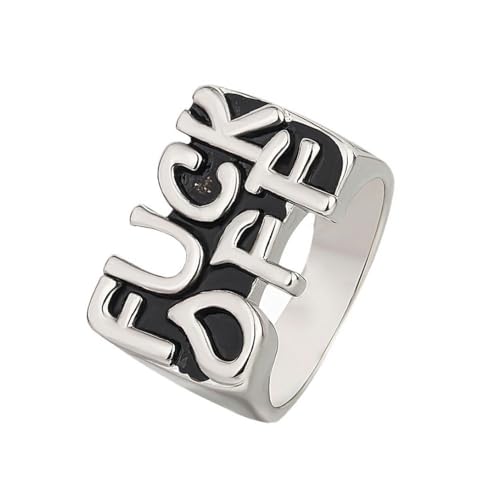 Gu Feng Silberring Einfacher schwarzer Retro-Ring-Partyschmuck von Gu Feng