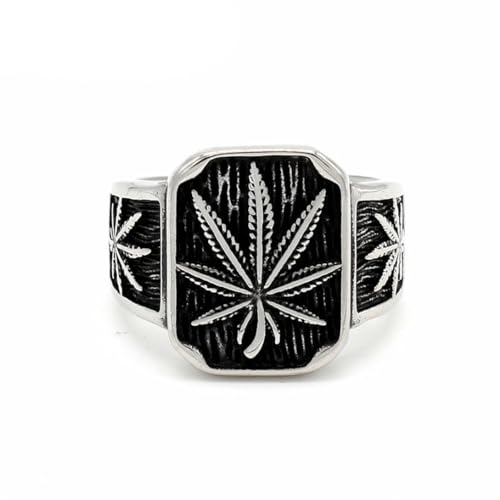 Persönlichkeit Vintage Leaf Maple Leaf Herren ring aus Titan von Gu Feng