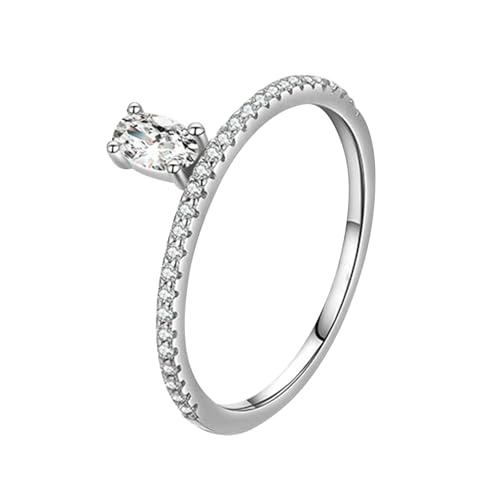 Gualiy Trauringe Weißgold 585, 14 Karat Ringe Damen Partnerringe Oval Form Moissanit Ring Größe 60 Gualiy Trauringe Weißgold 585, 14 Karat Ringe Damen Partnerringe Oval Form Moissanit Ring Größe 60 von Gualiy