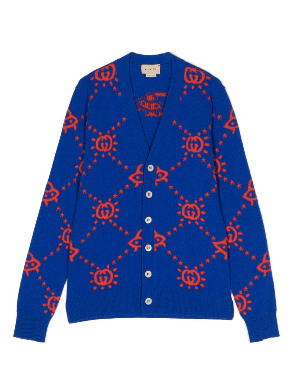 Gucci Kids Cardigan mit Intarsien-Logo - Blau von Gucci Kids