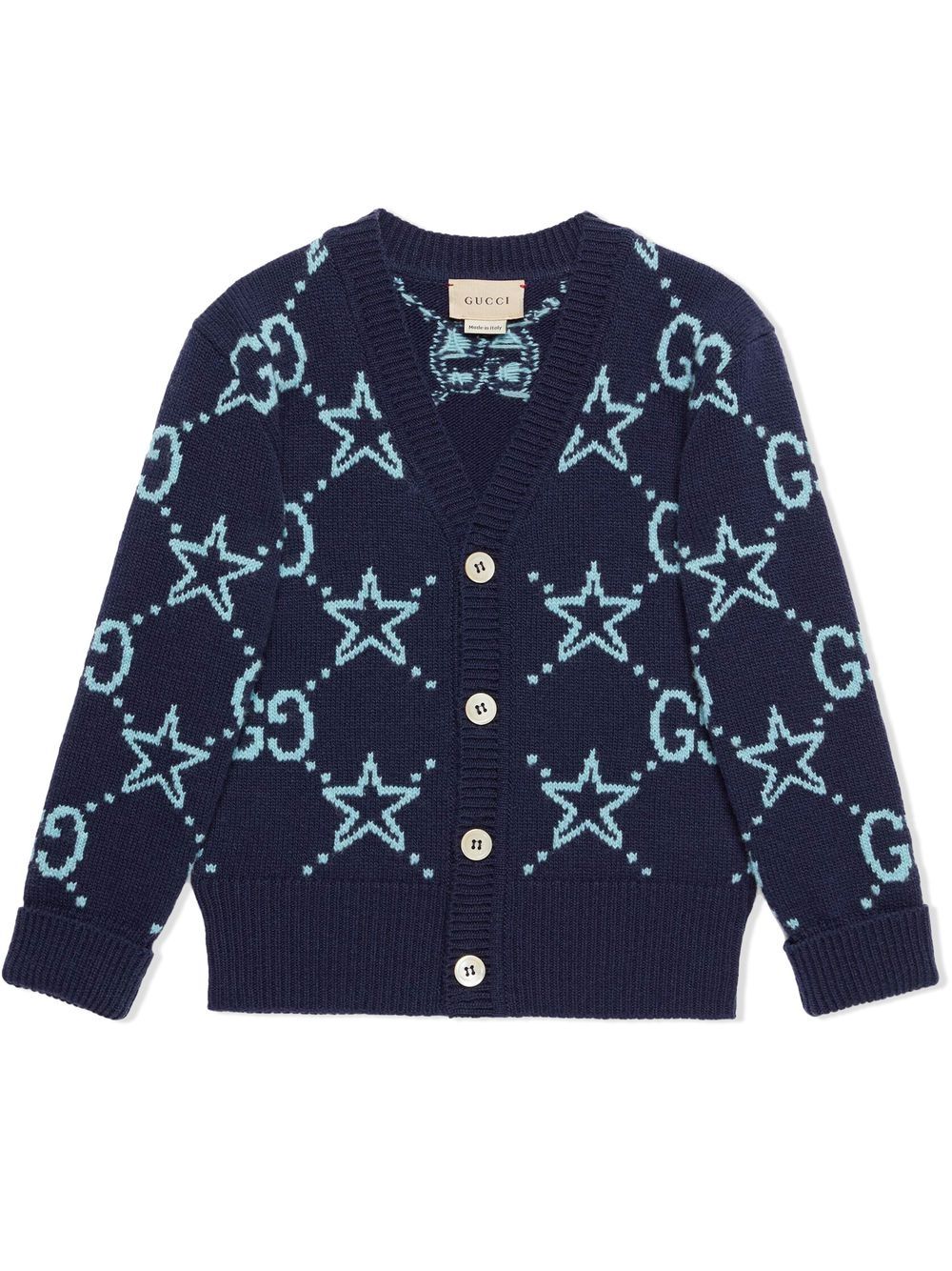 Gucci Kids Cardigan mit GG Sterne-Print - Blau von Gucci Kids