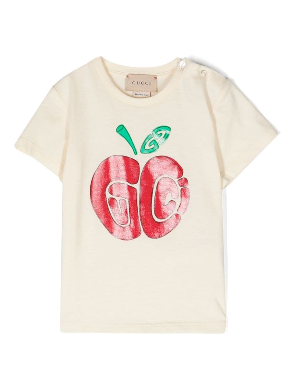 Gucci Kids T-Shirt mit GG Apfel-Print - Gelb von Gucci Kids