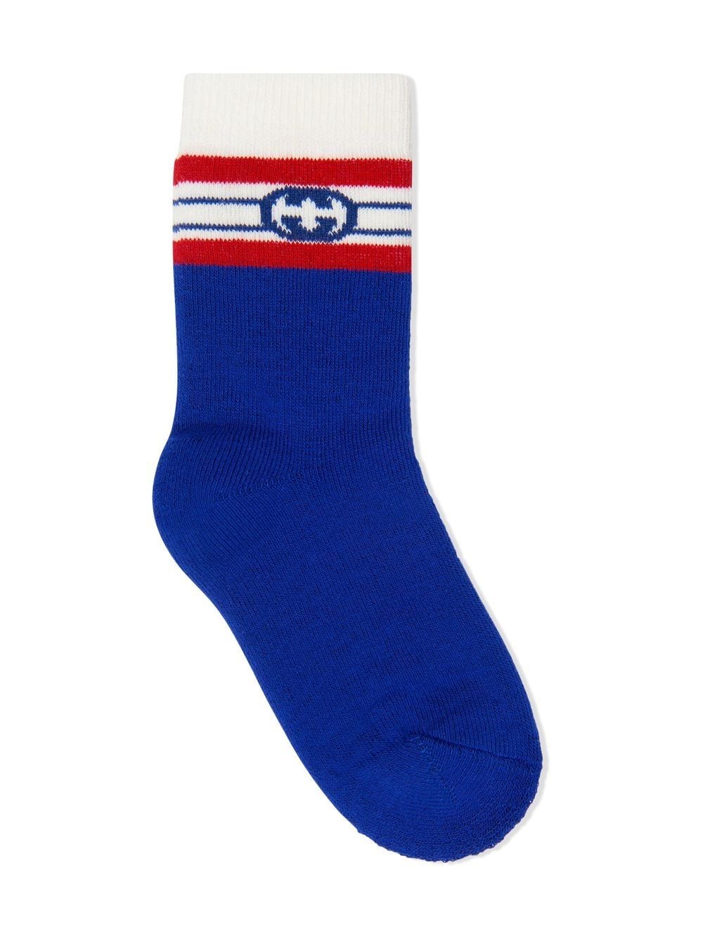 Gucci Kids Gestreifte Socken mit GG - Blau von Gucci Kids