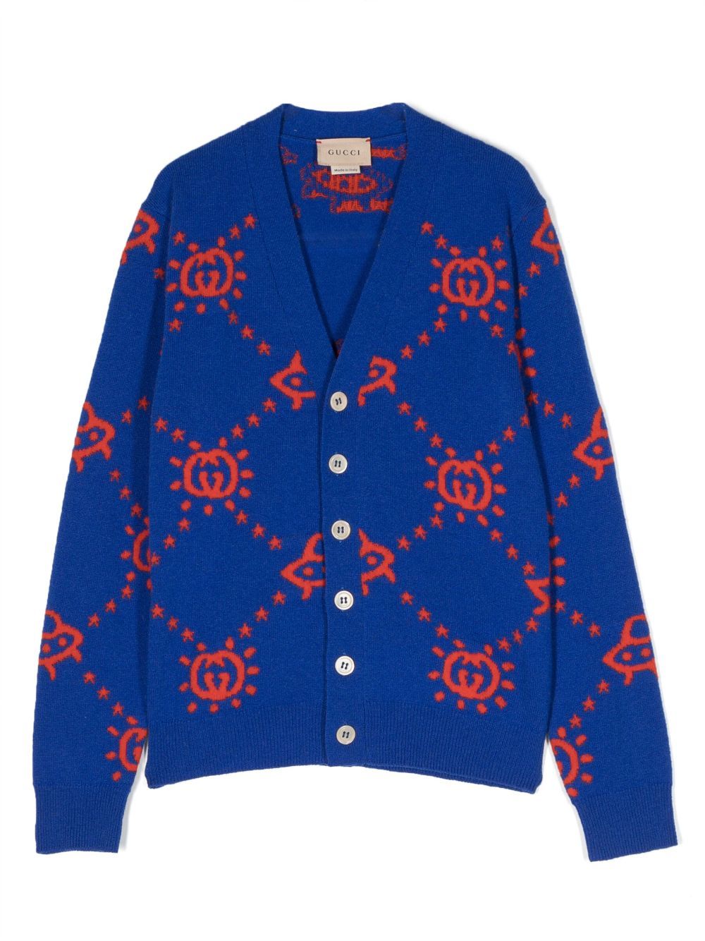 Gucci Kids Cardigan mit GG-Muster - Blau von Gucci Kids