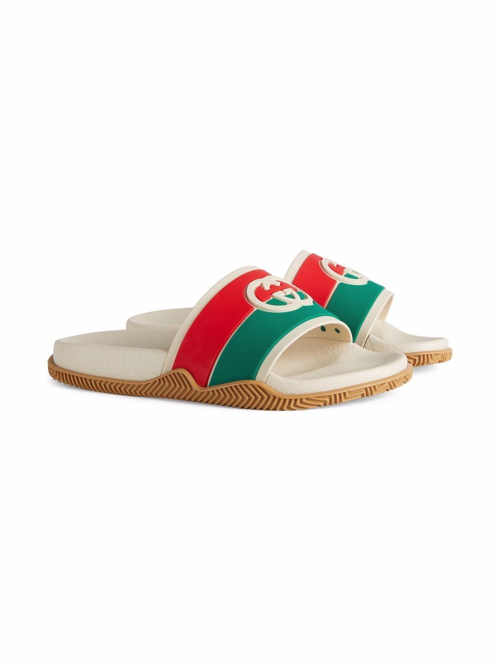 Gucci Kids Pantoletten mit Logo-Prägung - Weiß von Gucci Kids